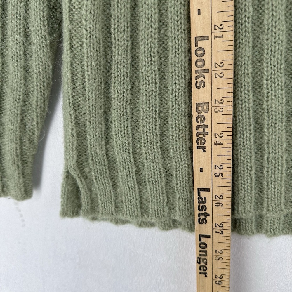 Vintage Jones NY Sport Turtleneck‎ Sweater Womens M Green Mohair Blend Ribbed - Picture 9 of 9